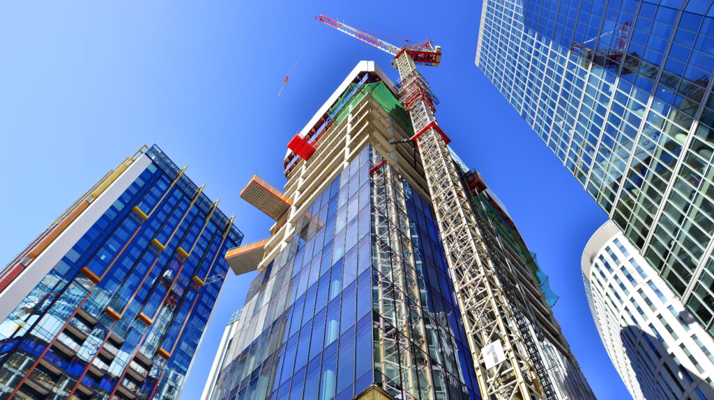 Crane on the construction site